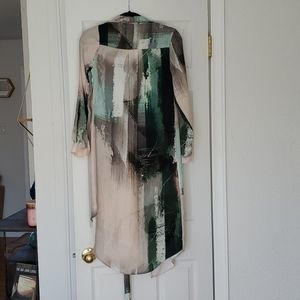 River Island Paint Stroke side tie dress